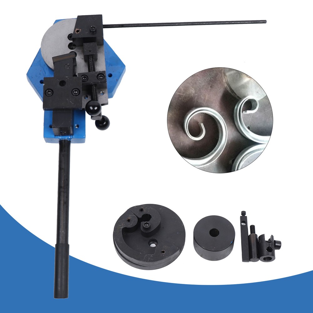 Bender Flat Round Square Angle Bar Bending Machine Tool + Stopper & Scroll Kit