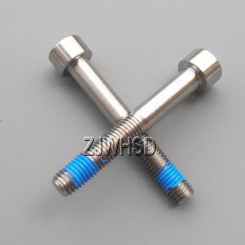 2pcs M7 x 50 mm Titanium Ti Screw Bolt Allen Hex Socket Cap Head + Thread Locker