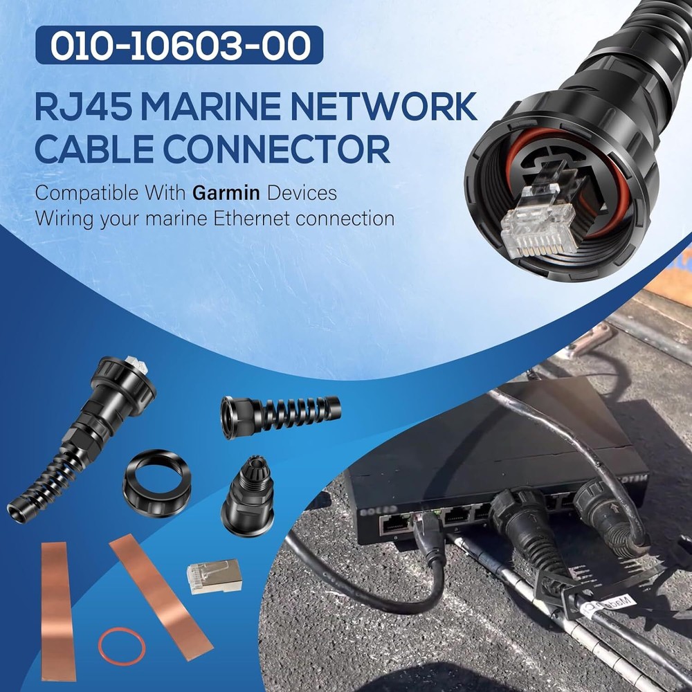 010-10603-00 Replacement for Garmin Marine Network Cable Connector RJ45, 2-Pack