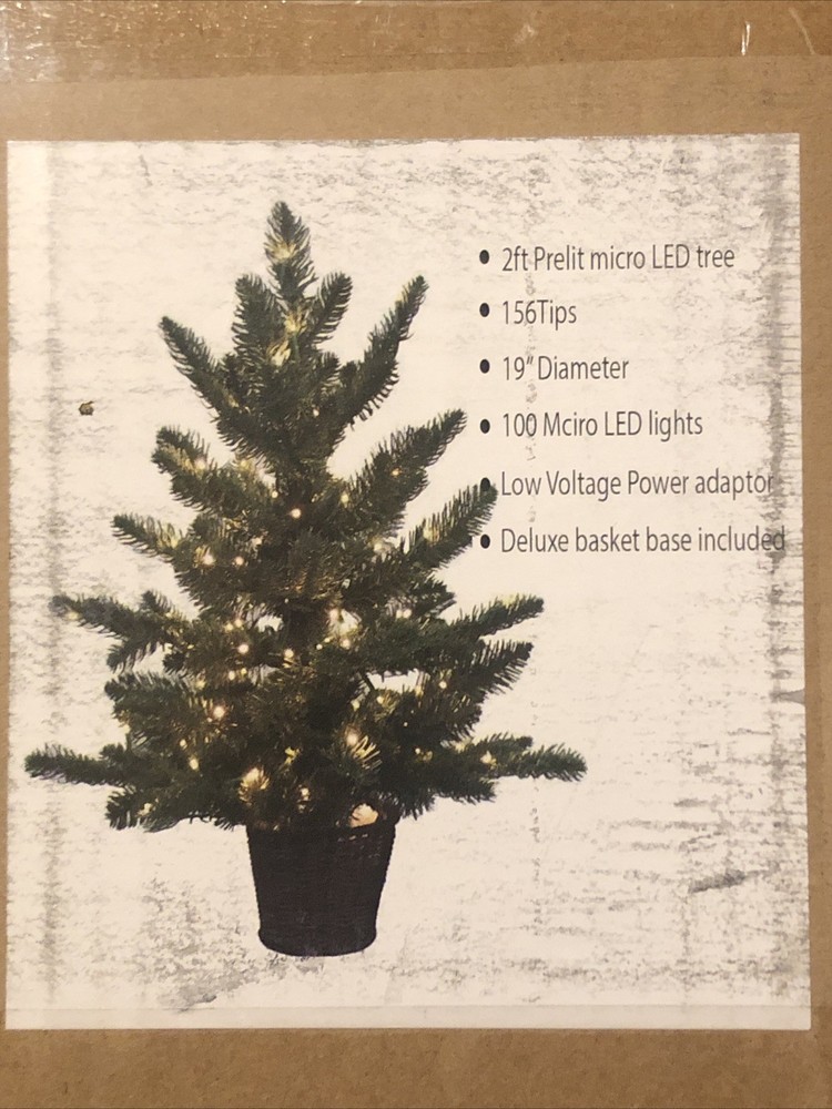 CHRISTMAS TREE. 2ft Prelit Micro LED tree. Unopened