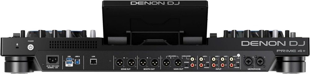 4-Deck Prime 4+ DJ Controller with Wi-Fi Streaming & Dynamic Drop Sampler Mixer