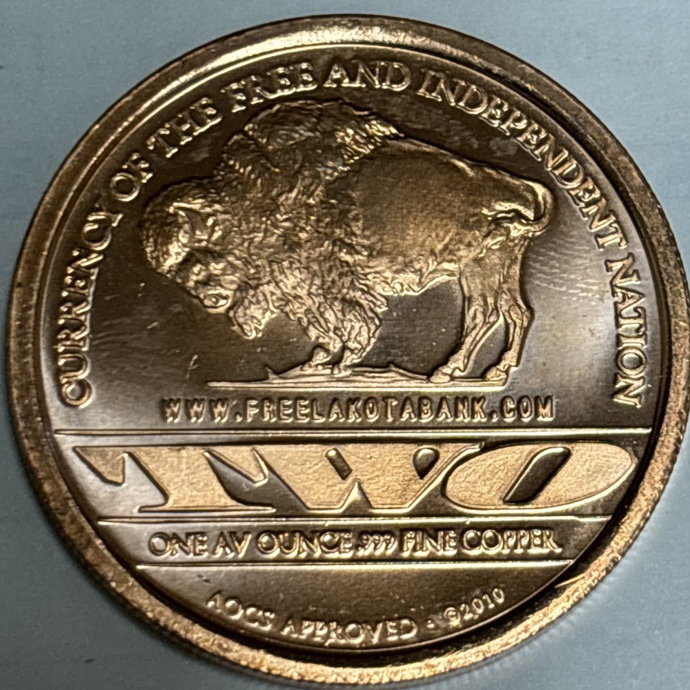 2010 LAKOTA - 1 oz COPPER ROUND