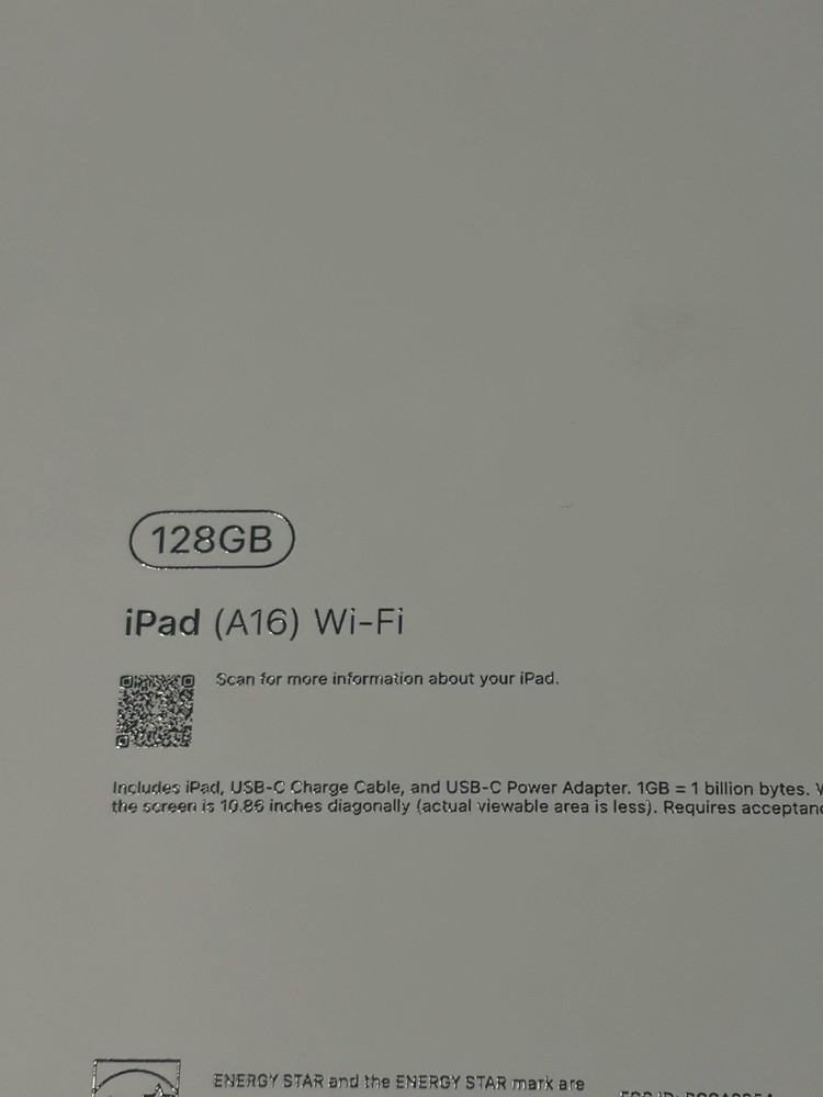 Apple iPad (A16) -128GB -EMPTY BOX ONLY