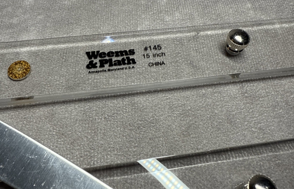 Weems & Plath 145 15" Value Parallel Ruler Marine Navigation w/ Plastic Case