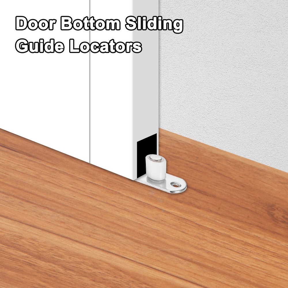 4-Pack Roller Guide Sliding, 4mm/0.16" Dia Sliding Floor Guide [White]