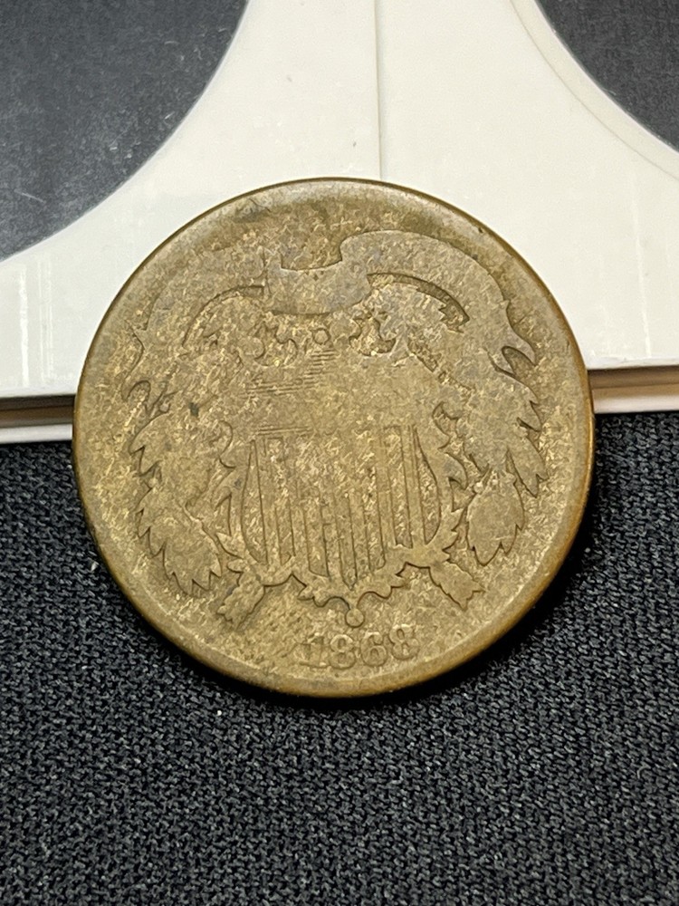 1868 Two Cent Piece 2C - Nice Civil War Era US Type Coin