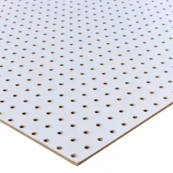 48 in. H x 24 in. W White Pegboard