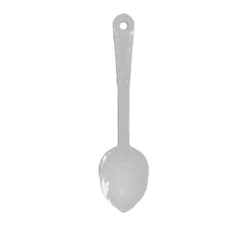 Thunder Group PLSS111WH 11" White Polycarbonate Solid Serving Spoon - 1 Doz