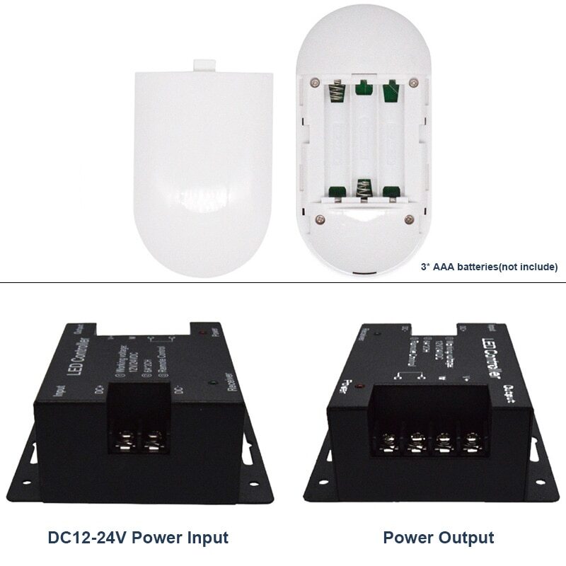 DC12-24V 12A 18A LED Strip Light RF Touch Remote Controller Dimmer for SMD COB