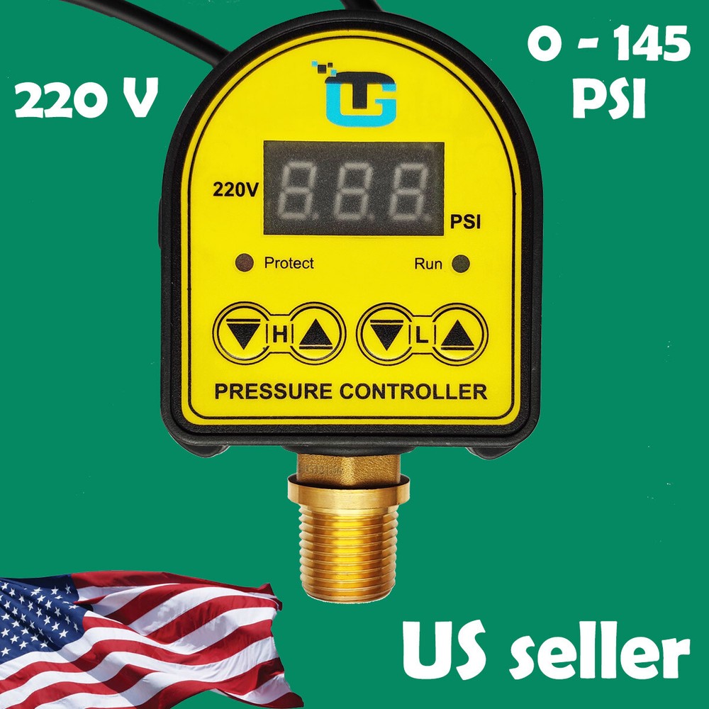 GamaTech 220V Digital Pressure Controller Well Water Pump Switch 0-145 PSI