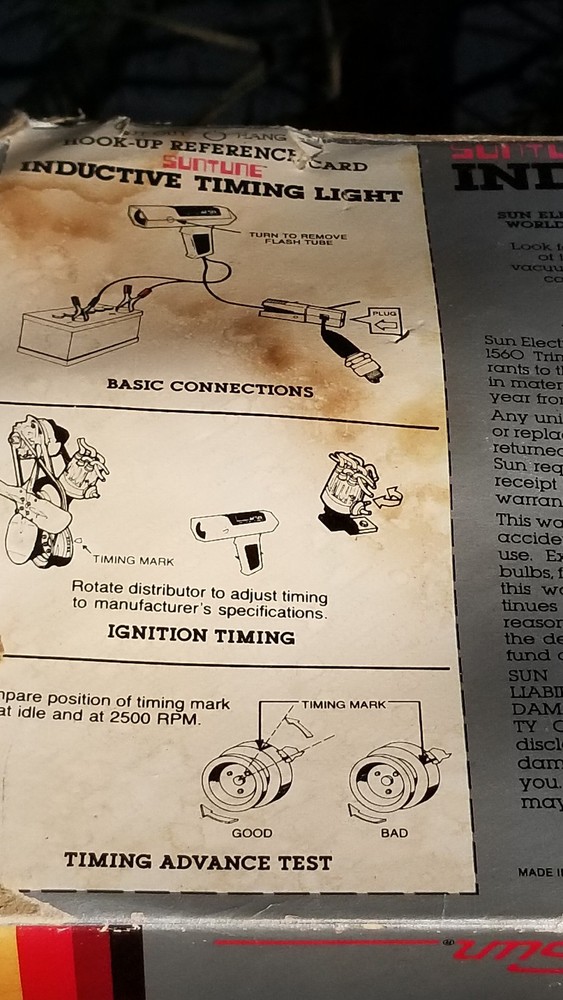 VINTAGE SUN AUTO COMPRESSION TESTER AND SUNLINE INDUCTIVE TIMING LIGHT
