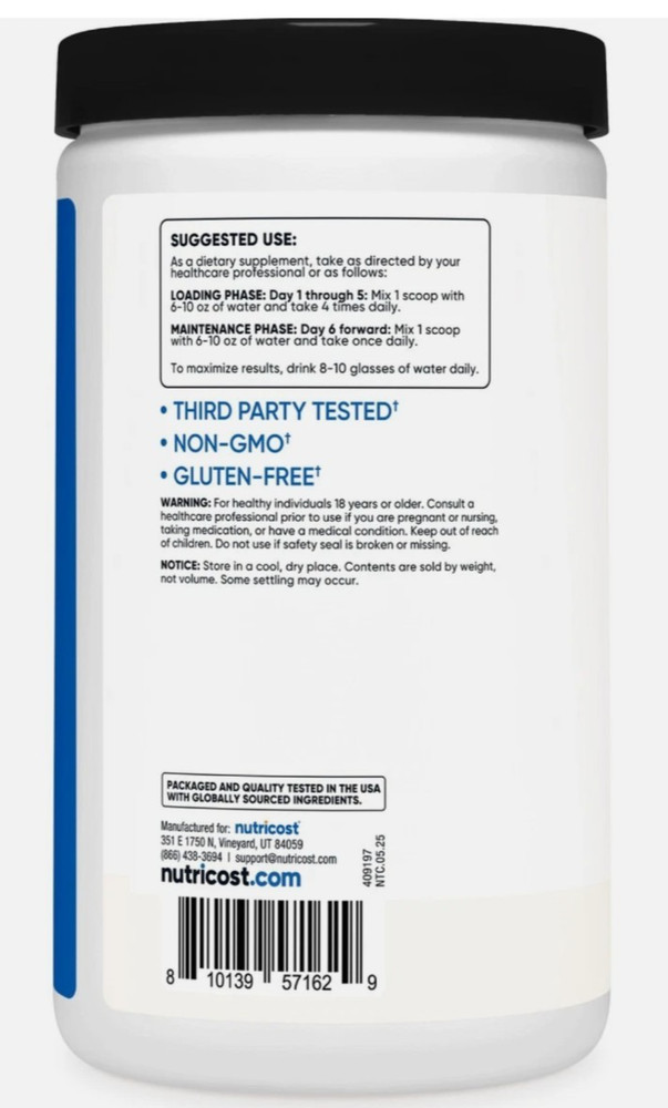 Nutricost Pure Creatine Monohydrate 500 Gram Powder