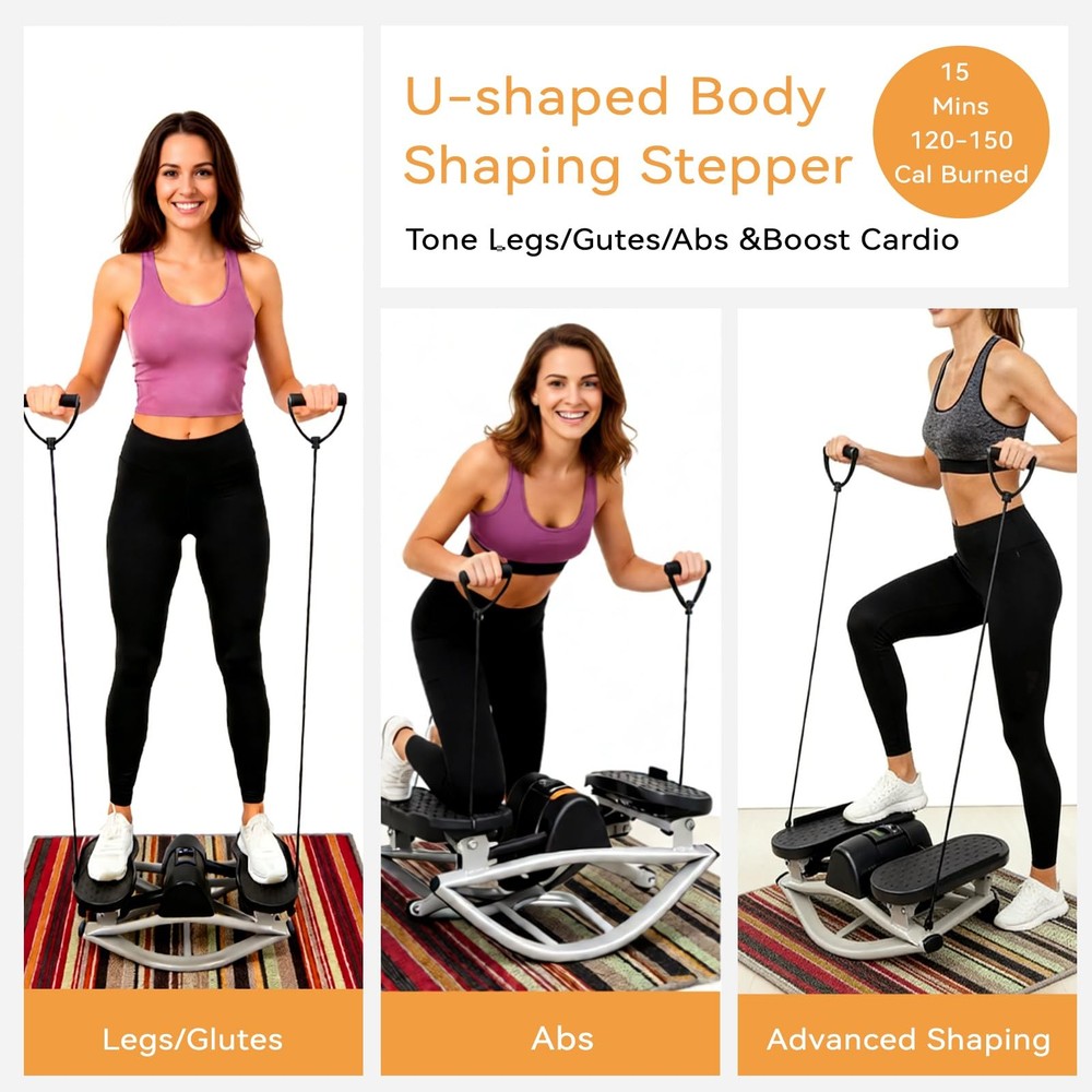 Rock Stepper Side to Side – Lateral Stepper & Glute Trainer with Resistance B...
