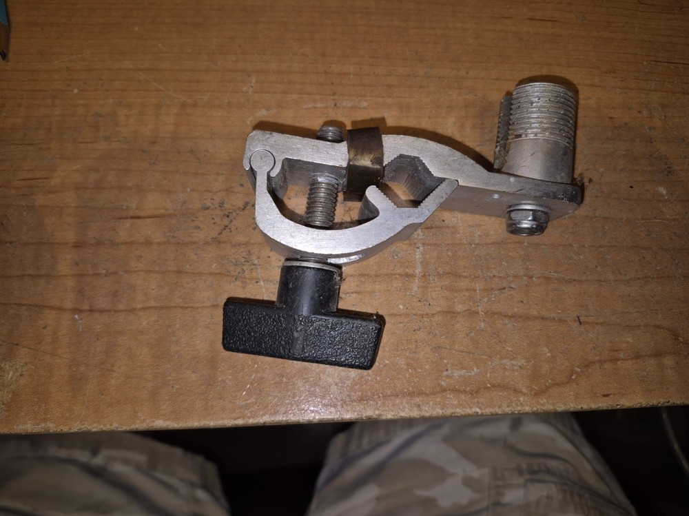 aluminum 1x14 thread vhfgps antenna clamp rail mount bracket