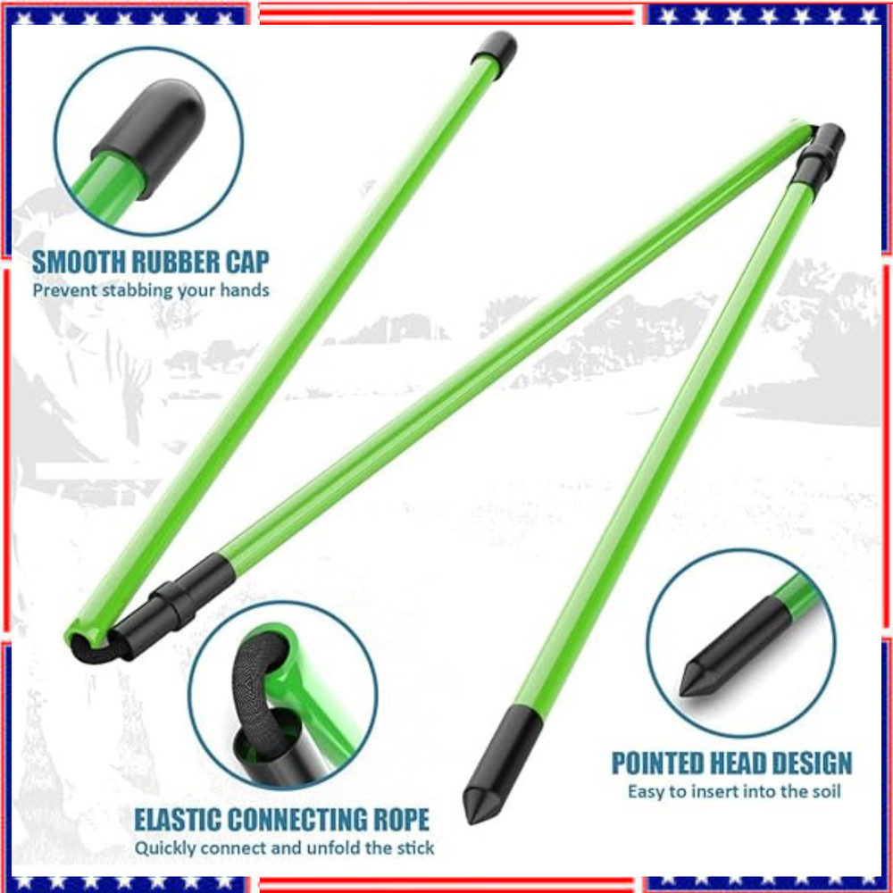 2 Pack Premium Golf Alignment Sticks, 48 Inches Fluorescent Green Golf Training