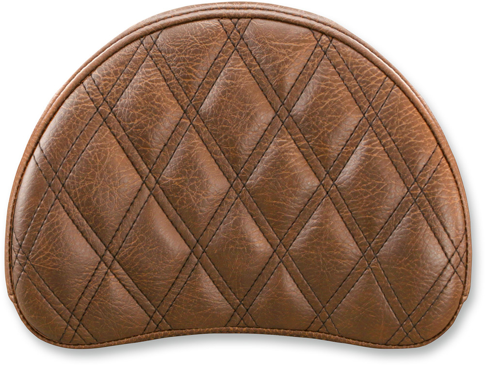 SADDLEMEN Sissy Bar Pad - Lattice Stitched - Brown 051345