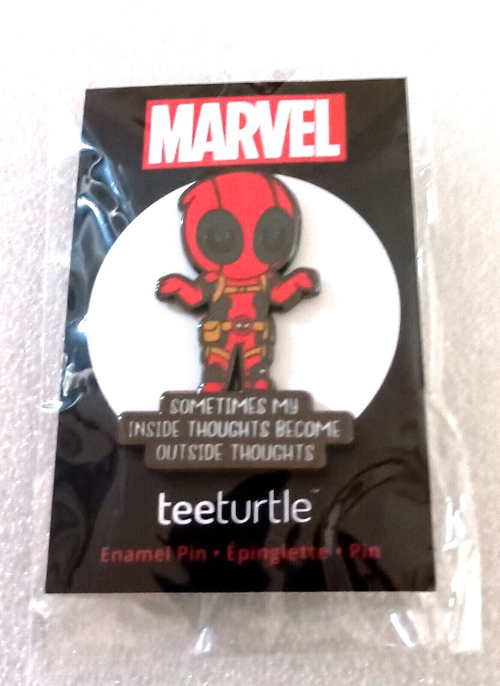 Marvel Deadpool Inside Thoughts TeeTurtle Pin New NOS 2022 MIP