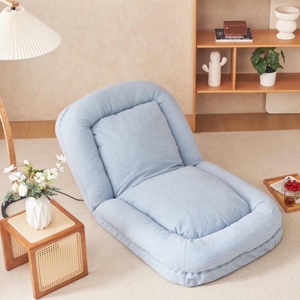Triple Fold Down Sofa Bed,Blue