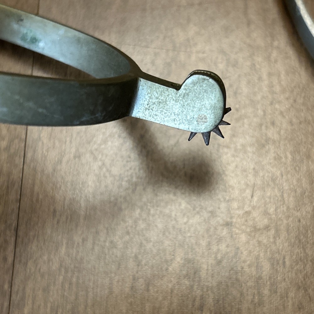 Vintage Super 2 Riding Spurs- Solid Nickel Silver - Preowned Used Condition