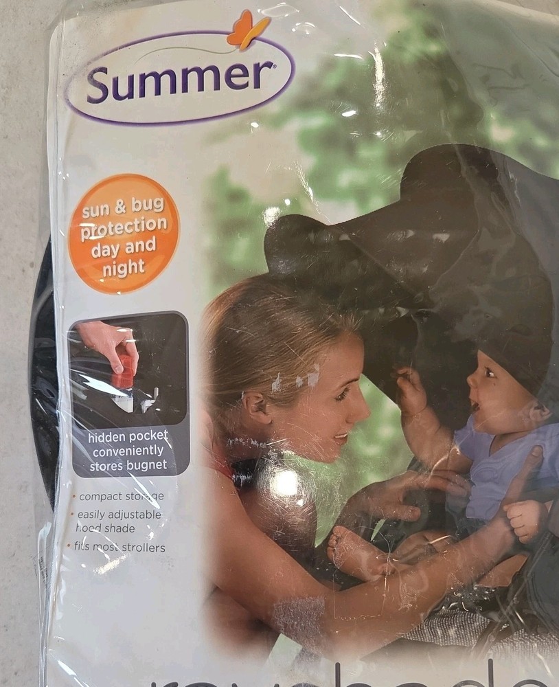 Summer Infant Rayshade UV Protective Stroller Shade Cover, Black