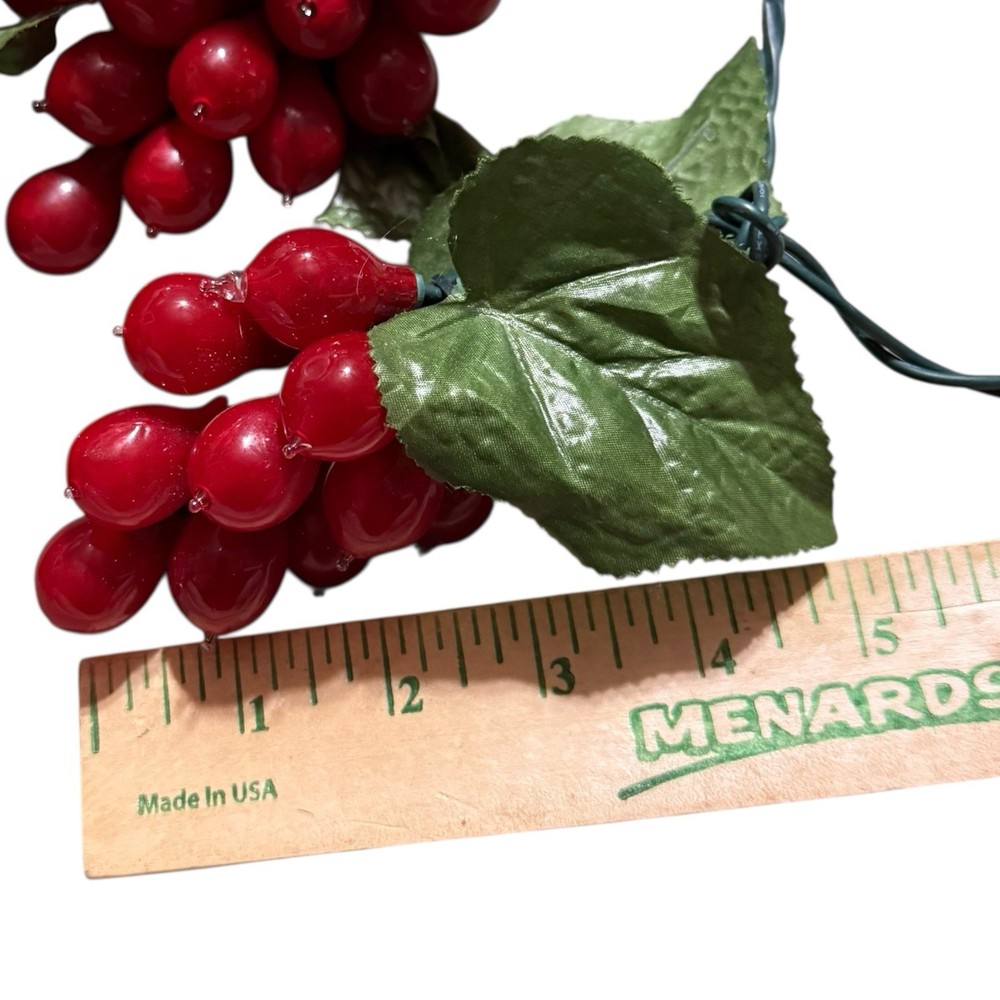 Grape Cluster String Lights Red