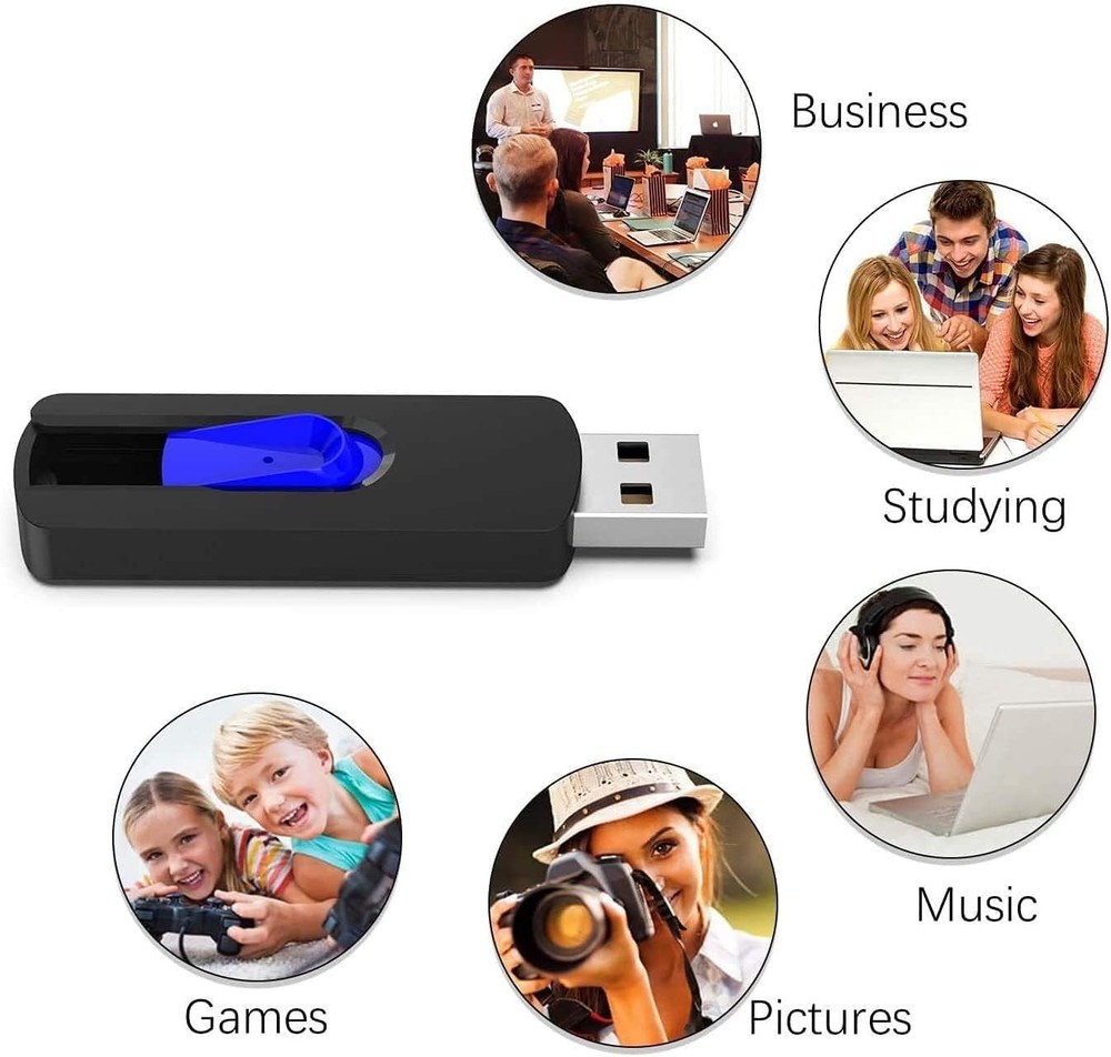 USB 2.0 Memory Stick 5 Pack - Colorful Storage Solution