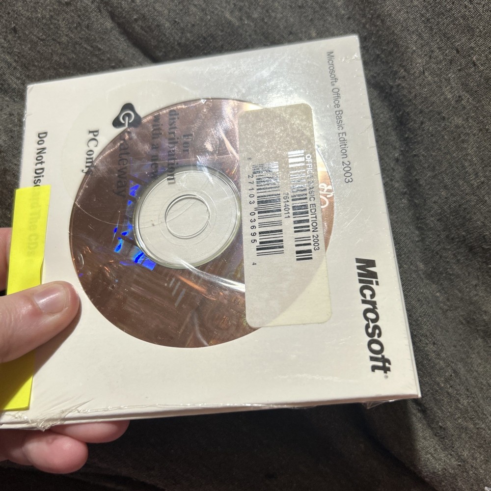 Microsoft Office Basic Edition 2003 For A New Gateway Pc Only, New In Package