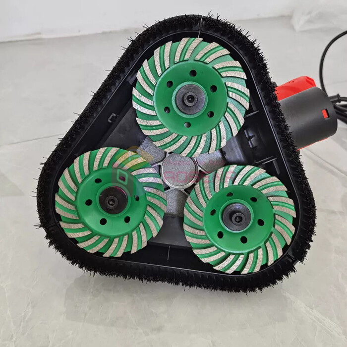 Three Heads Dustless Sander Concrete Wall Grinding Machine Floor Grinder Sander