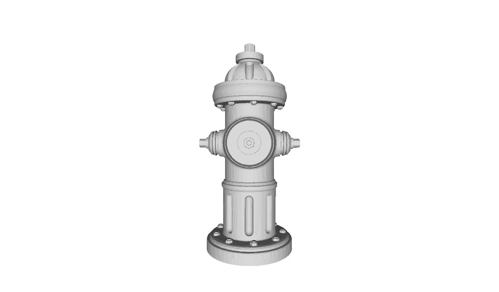 Printle Object Three Outlet Street Fire Hydrant-Figure for Dioramas Train Sets