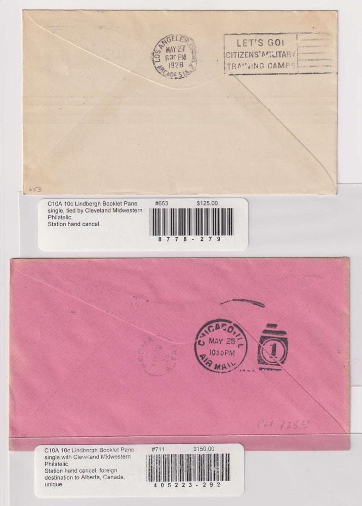 E4668: (10) US #C10 FDC, Cachets; Brookman: $1350