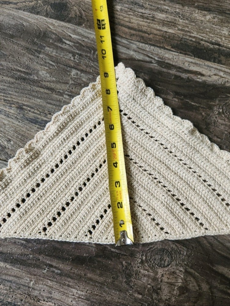 Handmade Crochet Tan Bandana