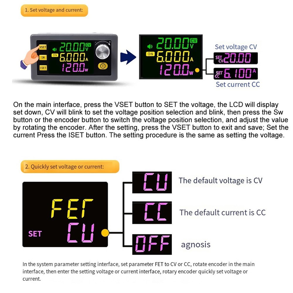 CNC Step Up Step Down Converter 6A Power Supply for Electronic Devices