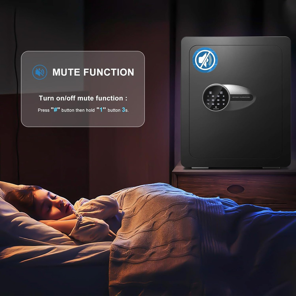 2.2 Cub Safe Box with Touch Screen Keypad & Mute Function, Home/Office Safe