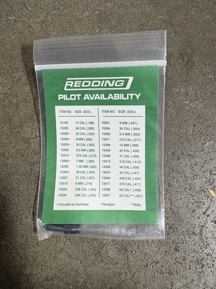 Redding Reloading Case Trimmer Pilot -- multiple available