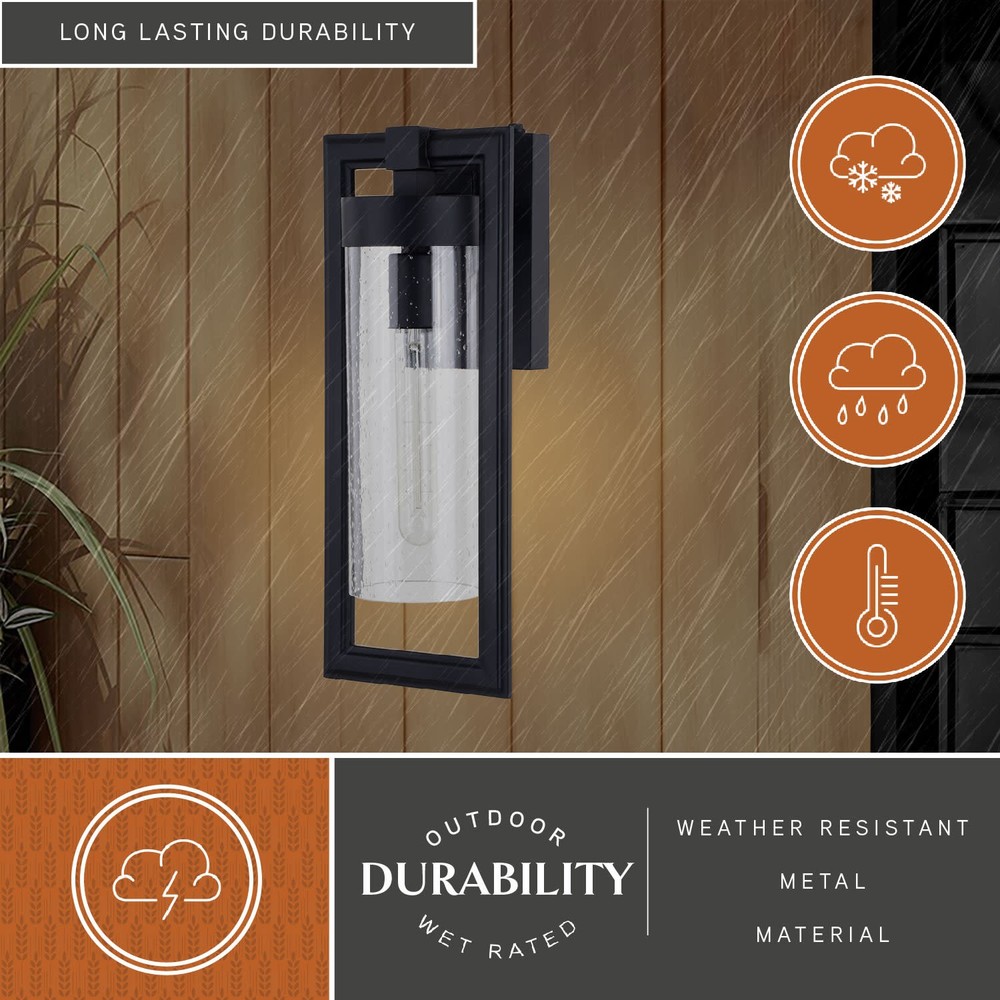 Vaxcel Lighting T0686 Malmo 16" Tall Wall Sconce - Black