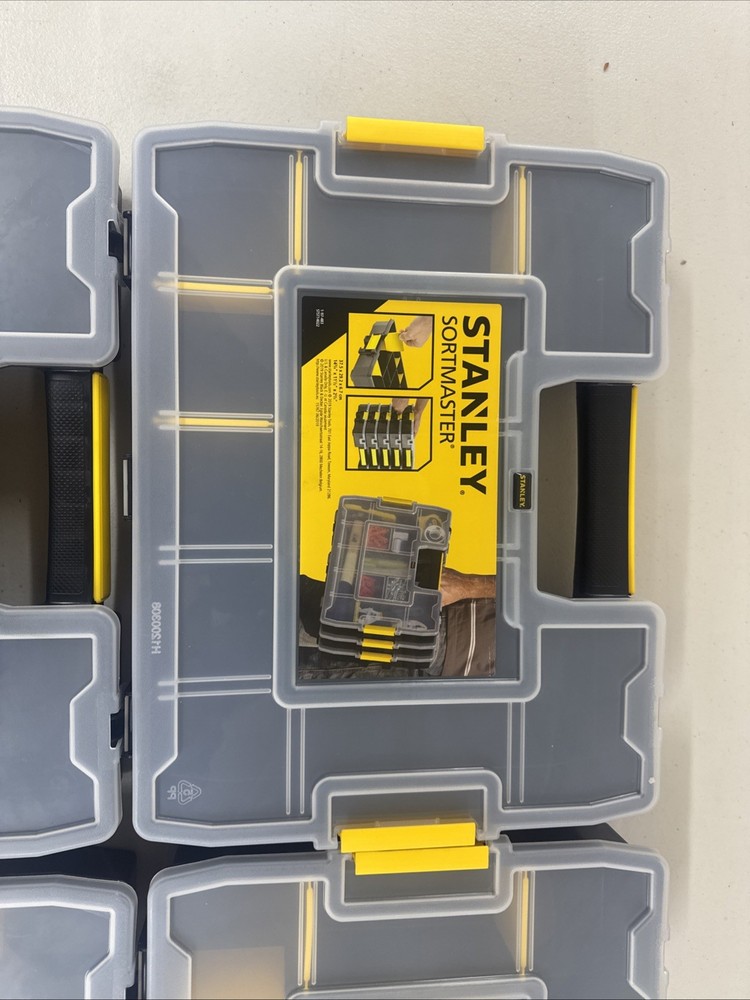 Stanley STST14022 SortMaster Junior Organizer 14 Compartment Storage Box 4 Pack