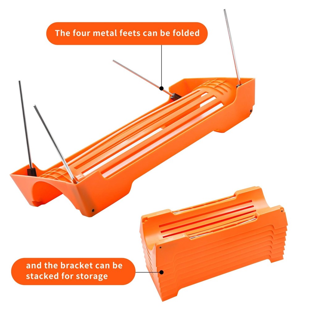 RV Sewer Hose Support, Support Kit,Foldable Metal 20 FT, Orange