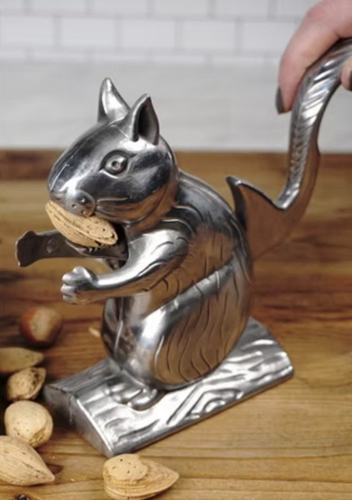 Squirrel Nutcracker Davy Crackett Nut Cracker Mechanical Cast Aluminum