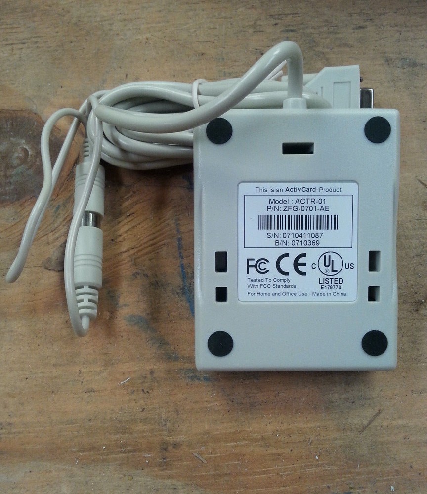 ACTIVCARD CARD READER PART NUMBER ZFG-0701-AE