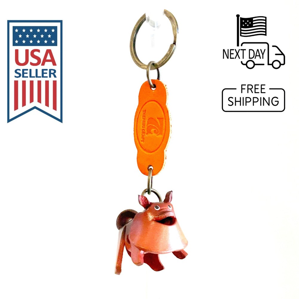 POMERANIAN Handmade Leather Keyring