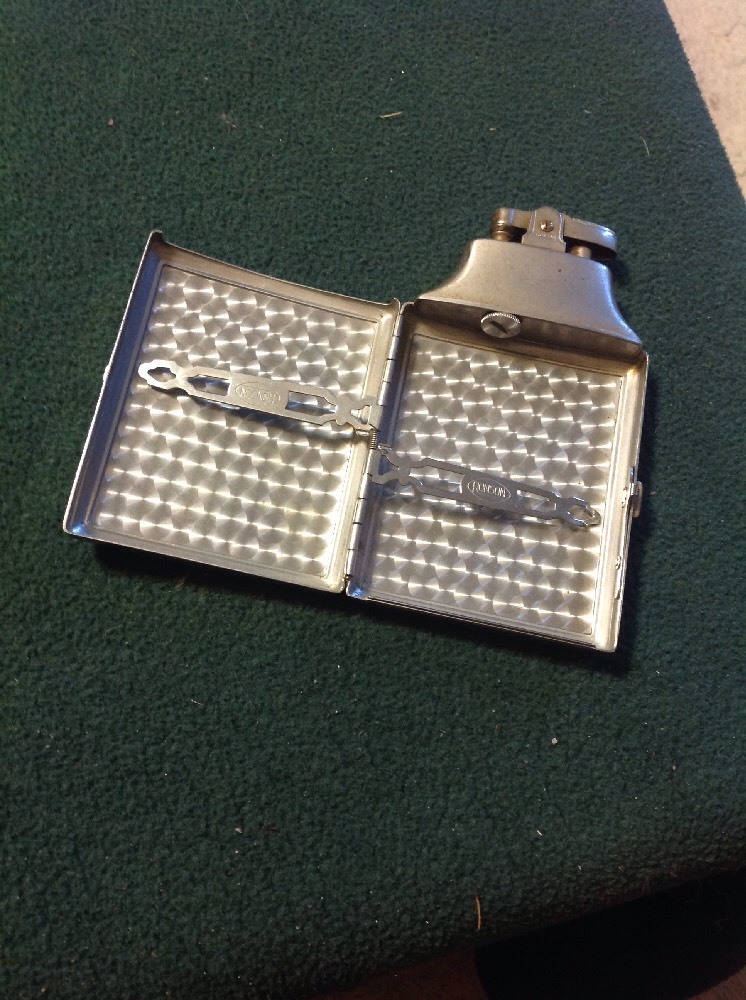 Ronson Lighter And Cigarette Holder - Metal