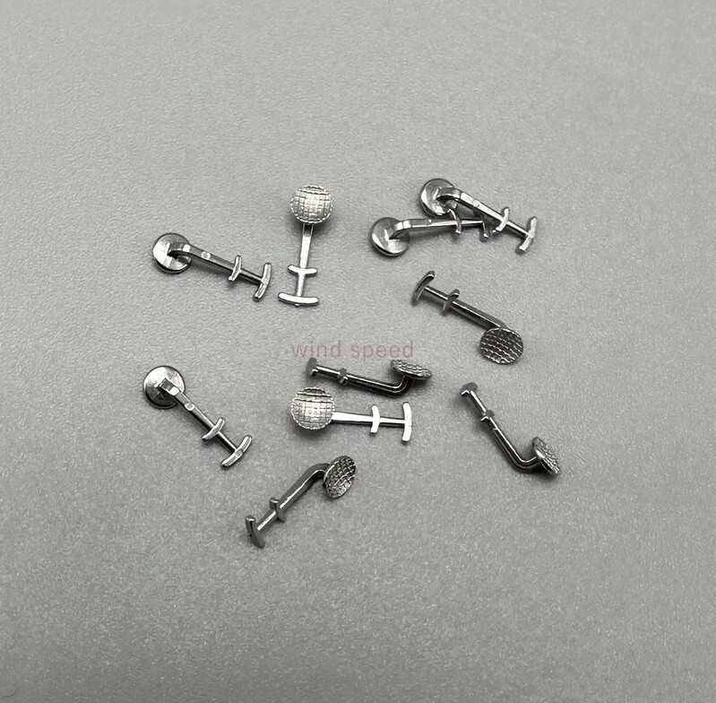 10pcs Dental Ortho Bondable Lingual Button Multi-hook Arms Braces Crimpable Hook