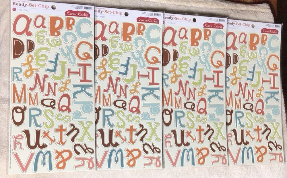 Cosmo Cricket Red Set Chip Alphabet Stickers