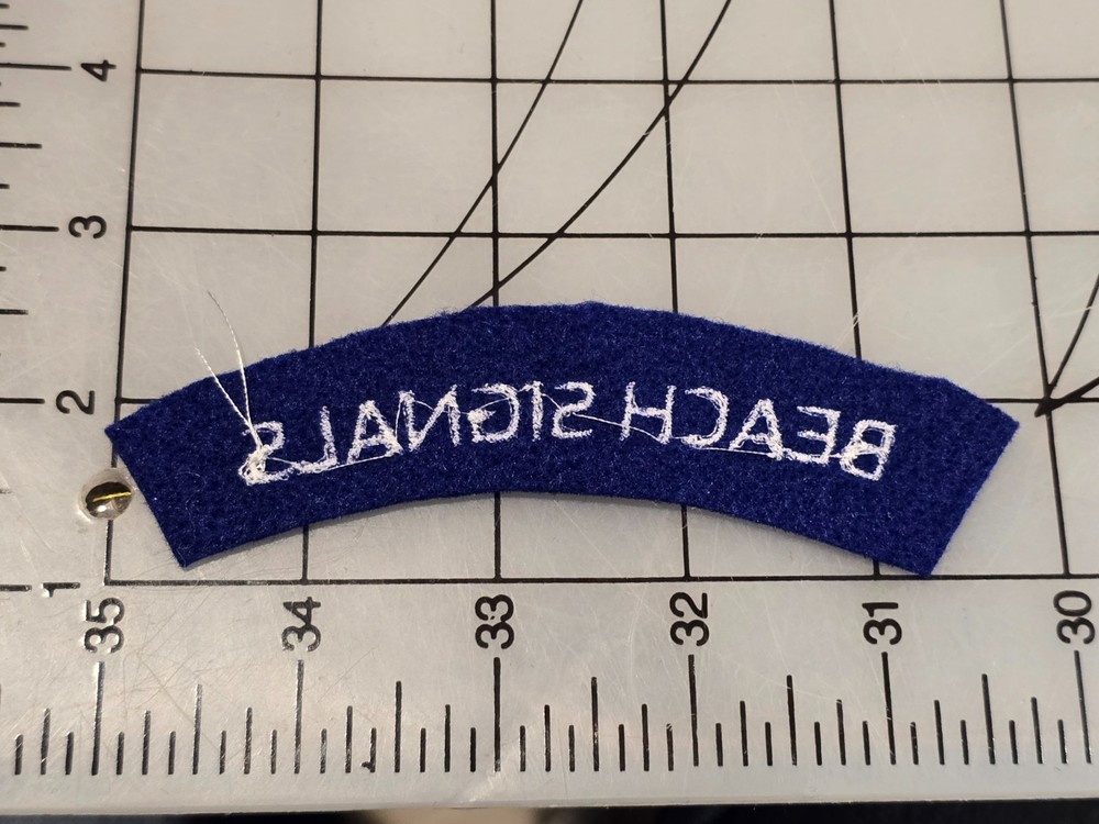 Reproduction WW2 British Beach Signals Tab Patch 4348