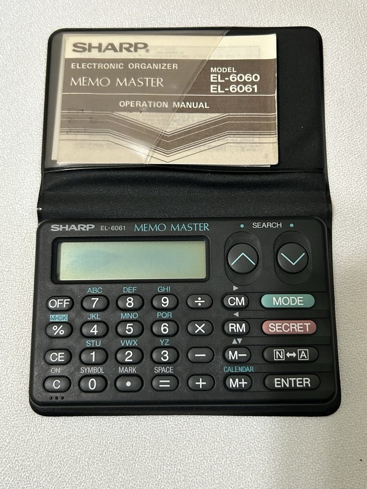Sharp EL-6061H Memo Master 100 Electronic Organizer with Manual
