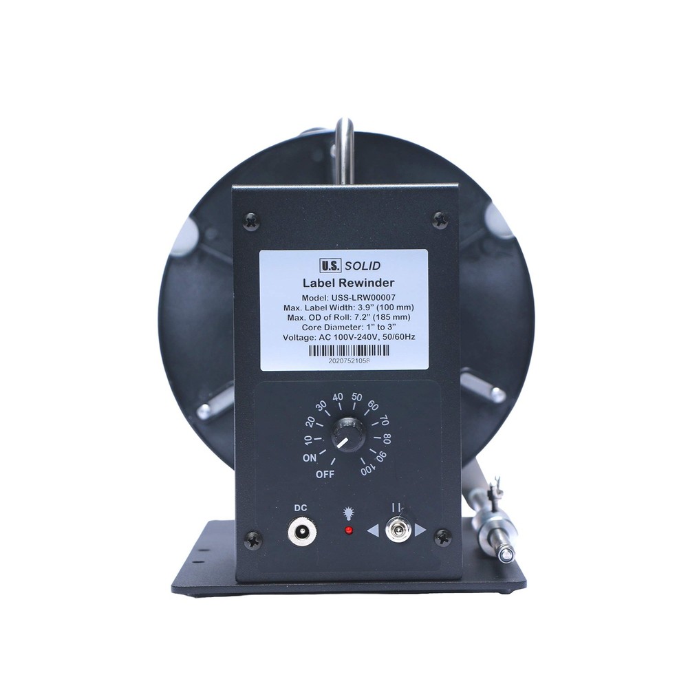 U.S. Solid Automatic Label Rewinder 7.2 in Roll Diameter 3.93 in Width