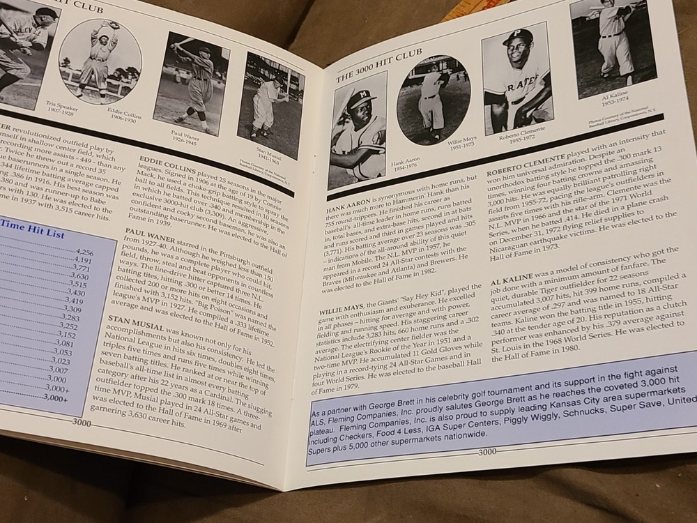 George Brett 3000 Hits Commemorative Souvenir Program