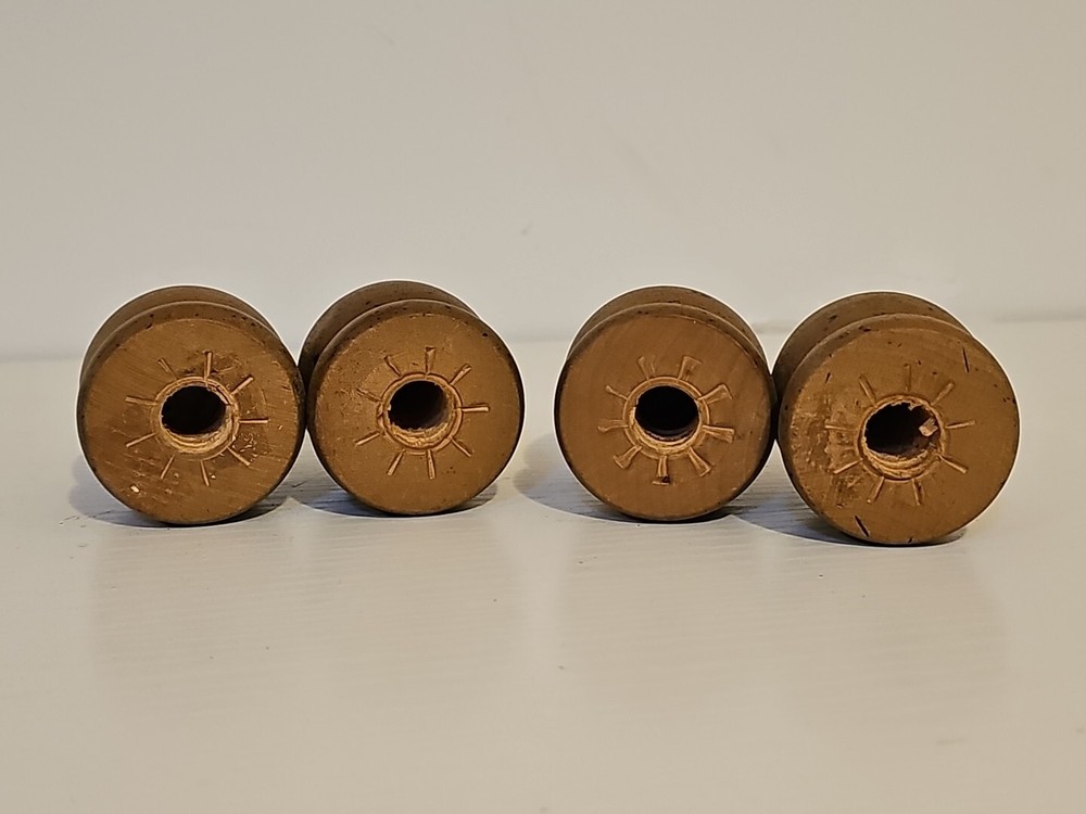 4 Acorn WOOD FINIALS 1.5" X 2.75"-