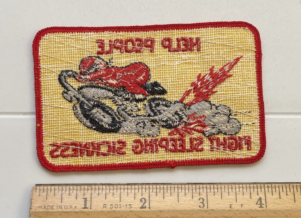 Help People Fight Sleeping Sickness Motorcycle Loud Pipes Embroidered Patch