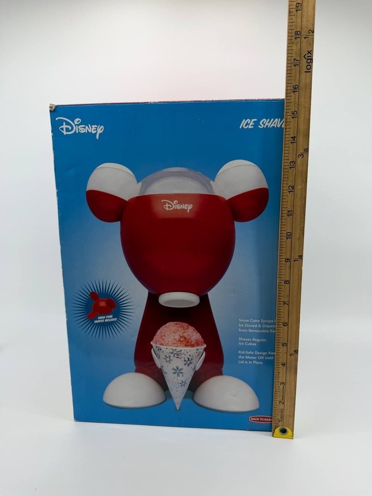 Disney Ice Shaver Snow Cone Maker Back To Basics Machine w Box Tested